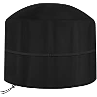 dokon Carcasa para hoguera impermeable transpirable tejido Oxford cesta- Brasero protectora (80 x 50 cm) – Negro